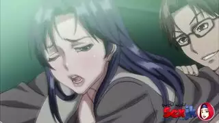 رسوم متحركة إباحية ليلاً: جنس قوي في الحديقة مع عدة بنات مثيرات